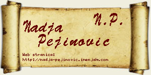 Nadja Pejinović vizit kartica